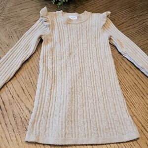 4T knit sweater dress gray